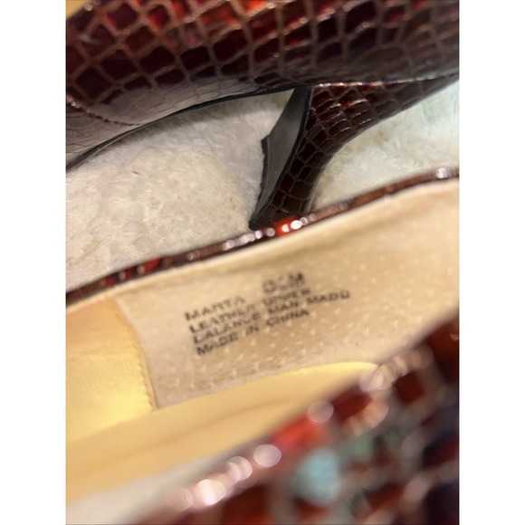 Bellini "MARTHA"  Faux Croc Diva Pumps High Heels - sz 8 1/2 M - Picture 5 of 8